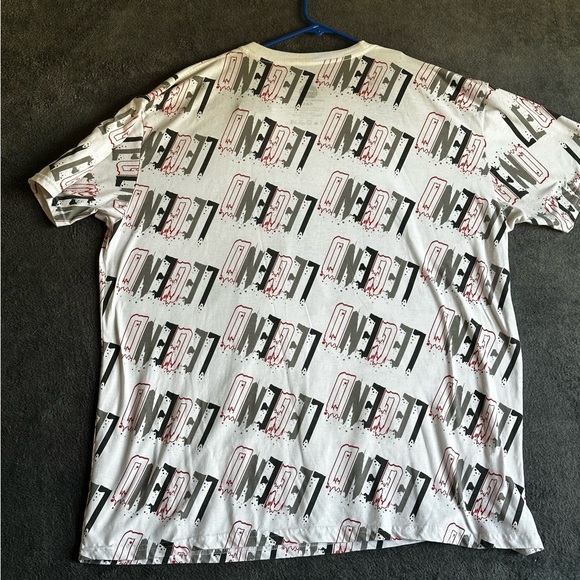 Launder Graphic Men's T-Shirt - Red and White Sz 4XL - Picture 4 of 6